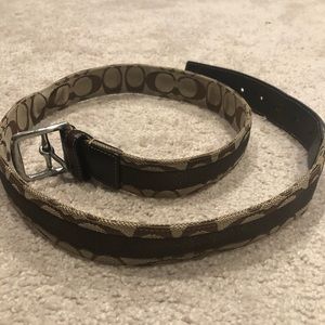 Mens Coach Leather Belt
